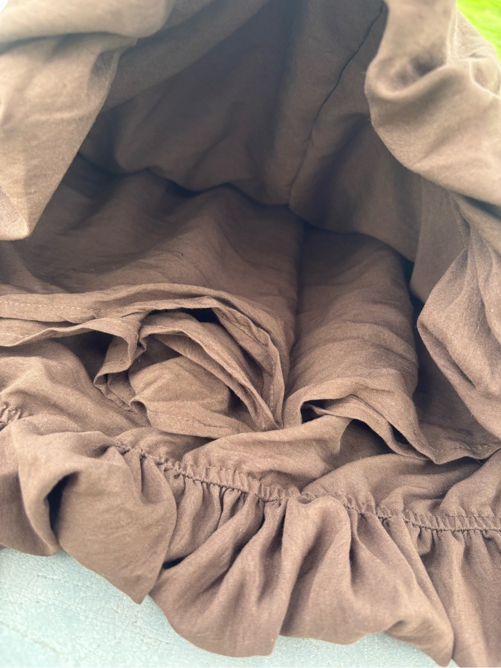 Brown Bubble Hem Skirt Women XL - Picture 9 of 14